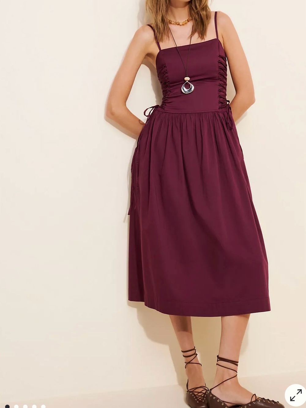 Damson Madder Angelina cotton satin dress